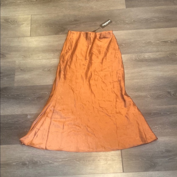 Zeagoo Dresses & Skirts - Zeagoo Womens Silk Rustic Orange Skirt XS NWT